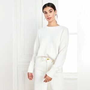 Quince Women's White Crew Neck Sweater